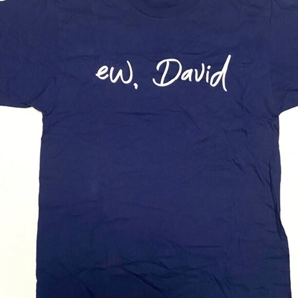 "Ew, David" 2019 Adult Small Navy Blue T-Shirt - Picture 1 of 5